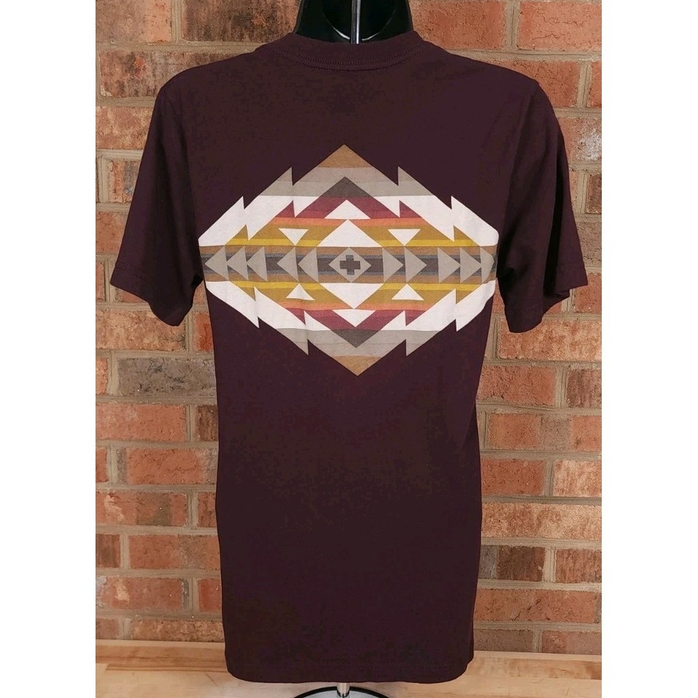 Pendleton TShirt Womens Small Maroon Solstice Canyon Southwest Aztec